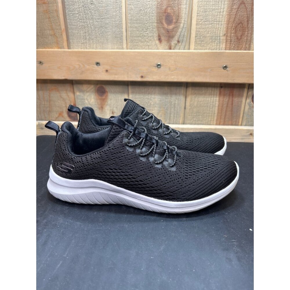 Skechers Womens Black Athletic Shoes Size 8 With Memory Foam Breathable Mesh
